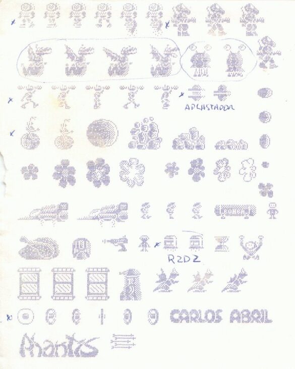 Gráficos creados (en su mayoría) por Carlos Abril para Dinamic.